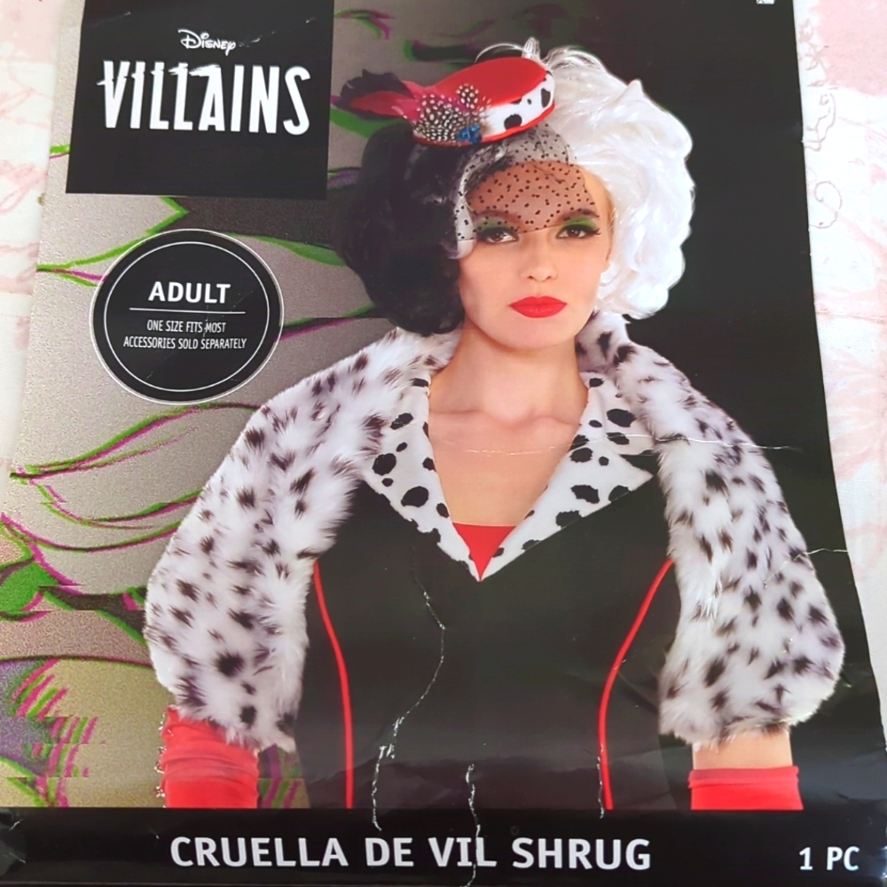 Cruella DeVille Faux Fur Shrug (Disney Villains)